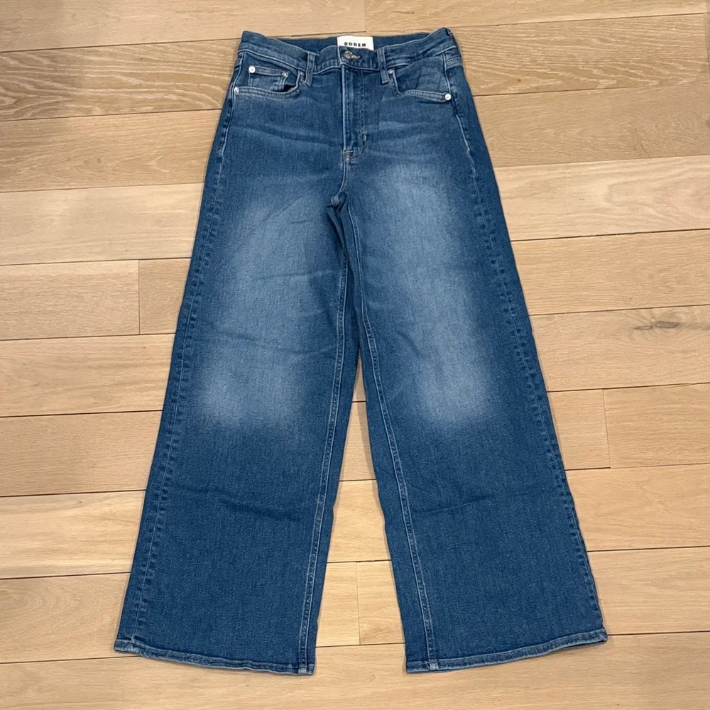 Boden High Rise Wide Leg Jeans Mid Vintage | size 28 - Picture 2 of 10